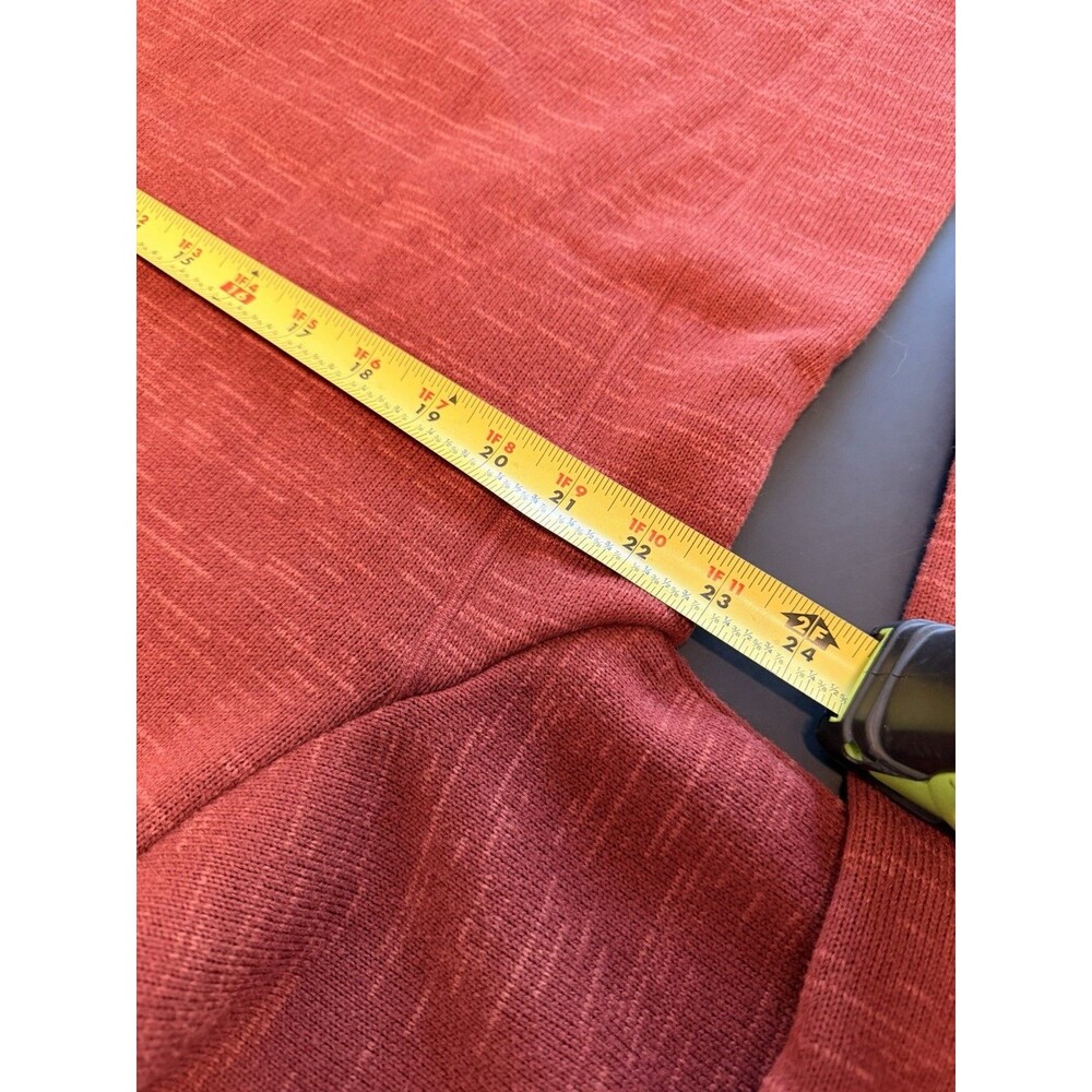 UNTUCKit Kezoh Fleece Jacket Mens Large Heathered Red Full Zip Mock Neck - Picture 7 of 10